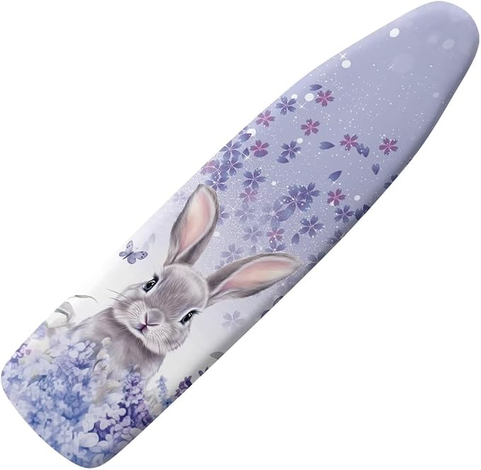 Sprowallow Rabbit Lavender Ironing Board Cover Standard Size Silicone Coated