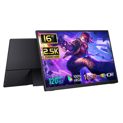 Portable Monitor for Laptop, Ultra Slim 15.6'' 1080P FHD Travel Monitor with Kickstand & Speaker, USB C HDMI, Gaming External Screen for Computer Laptop PC Mac Phone Xbox Switch PS5/4