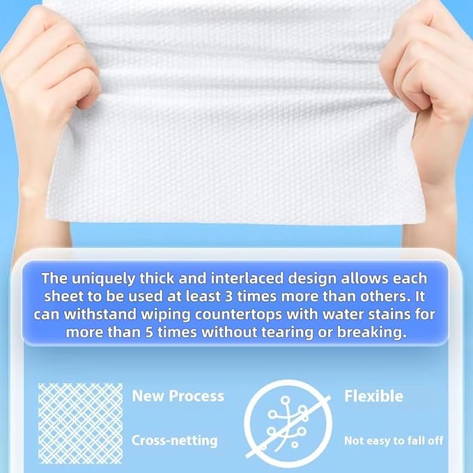 Disposable face towel, MIXUISEE thick and soft face towels, 100% cotton face