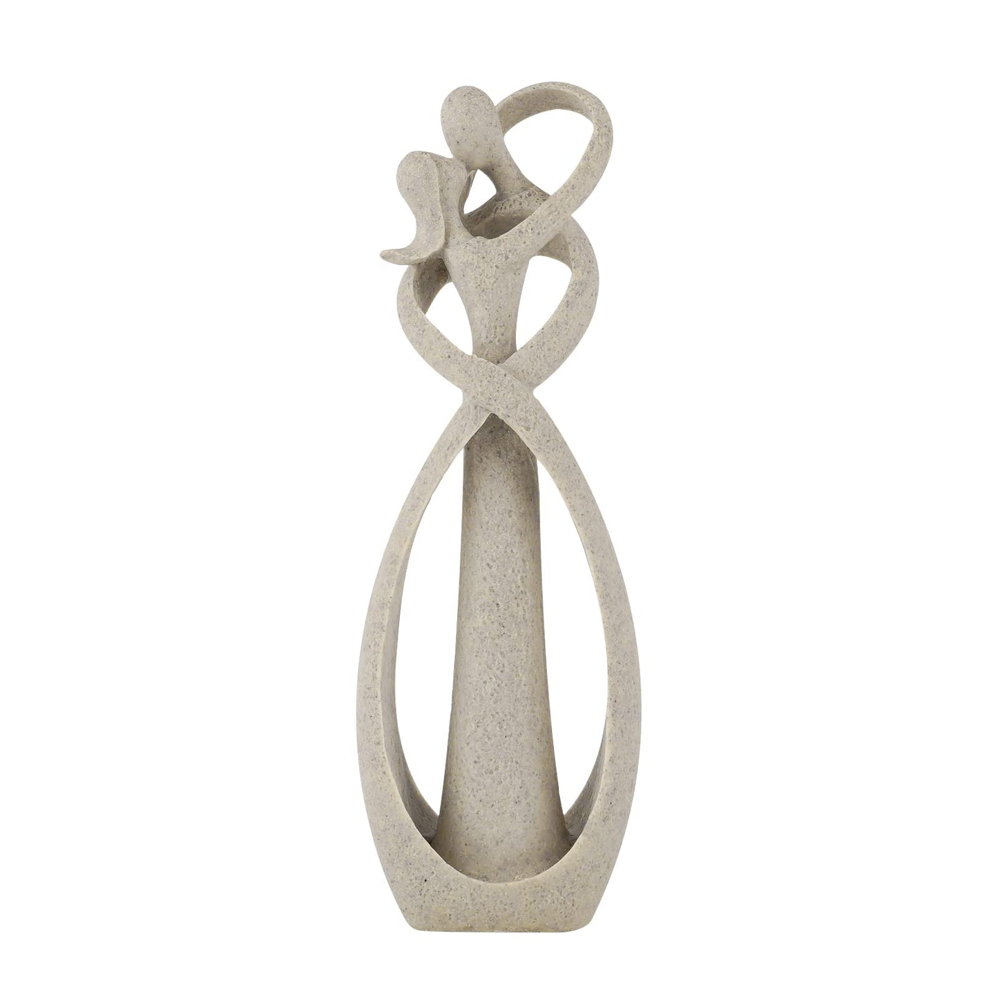 Trycooling Kissing Lovers Statue Abstract Sculpture Resin Statues for Home Decor Modern Home Office Desktop Shelf Bookshelf Decor (Sandstone, Small)