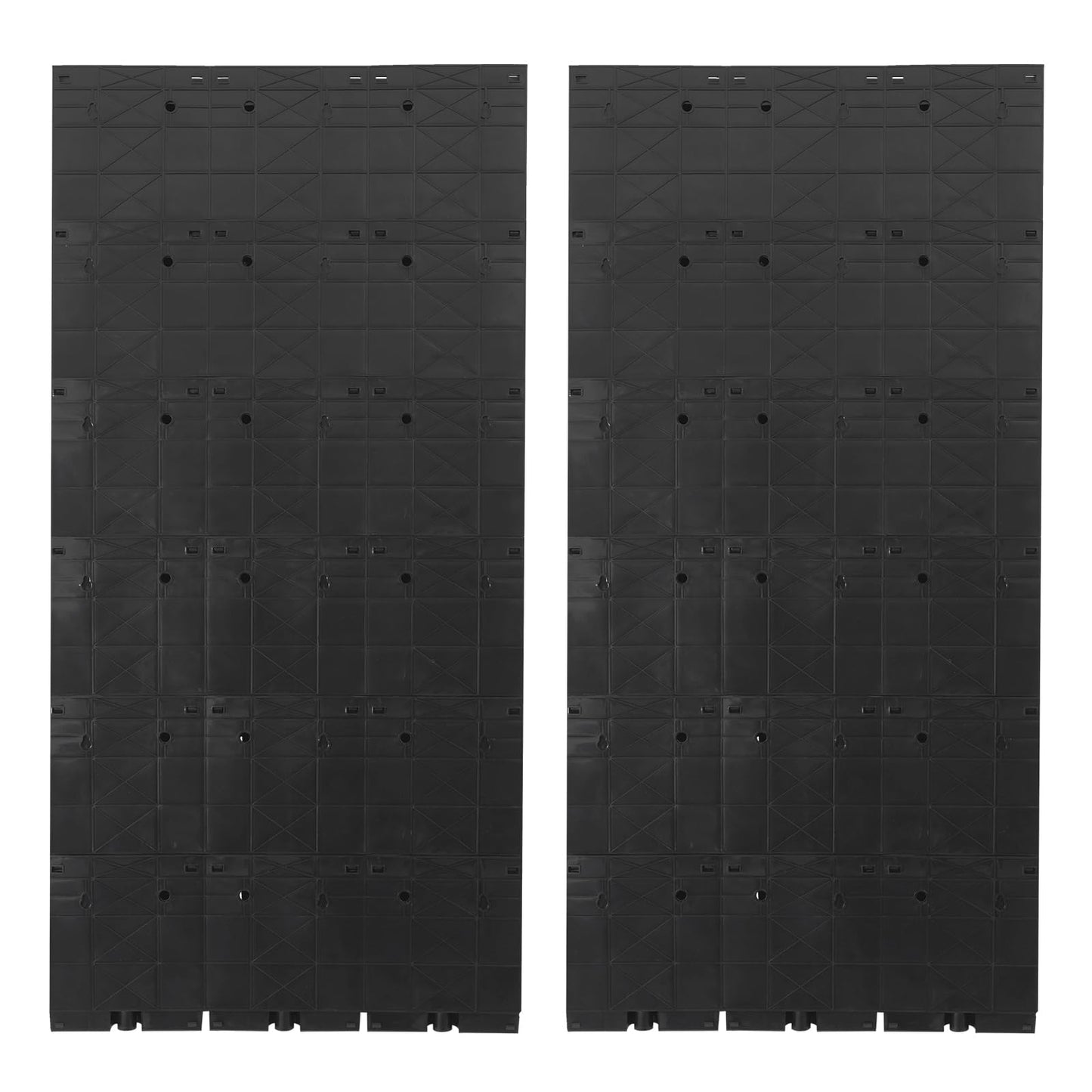 kunghei 36-Pot Wall Mounted Planter – Vertical Wall Planter with Water Storage Layer, Stackable Flower Pot Holder for Indoor Outdoor Garden Balcony (12 * 3-Pot) (Black)