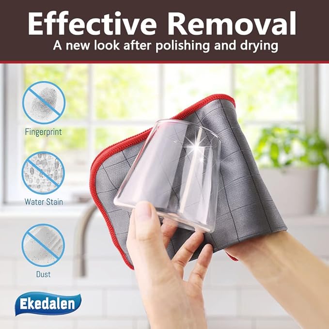 Microfiber Cleaning Cloth Lint Free Glass Cleaner Window Polishing Streak Free