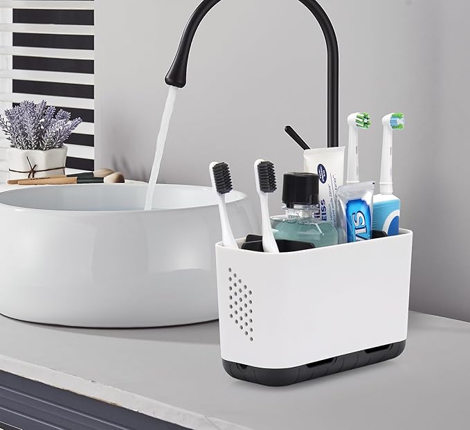 Toothbrush Holders for Bathrooms, Electric Toothbrush and Toothpaste Holder