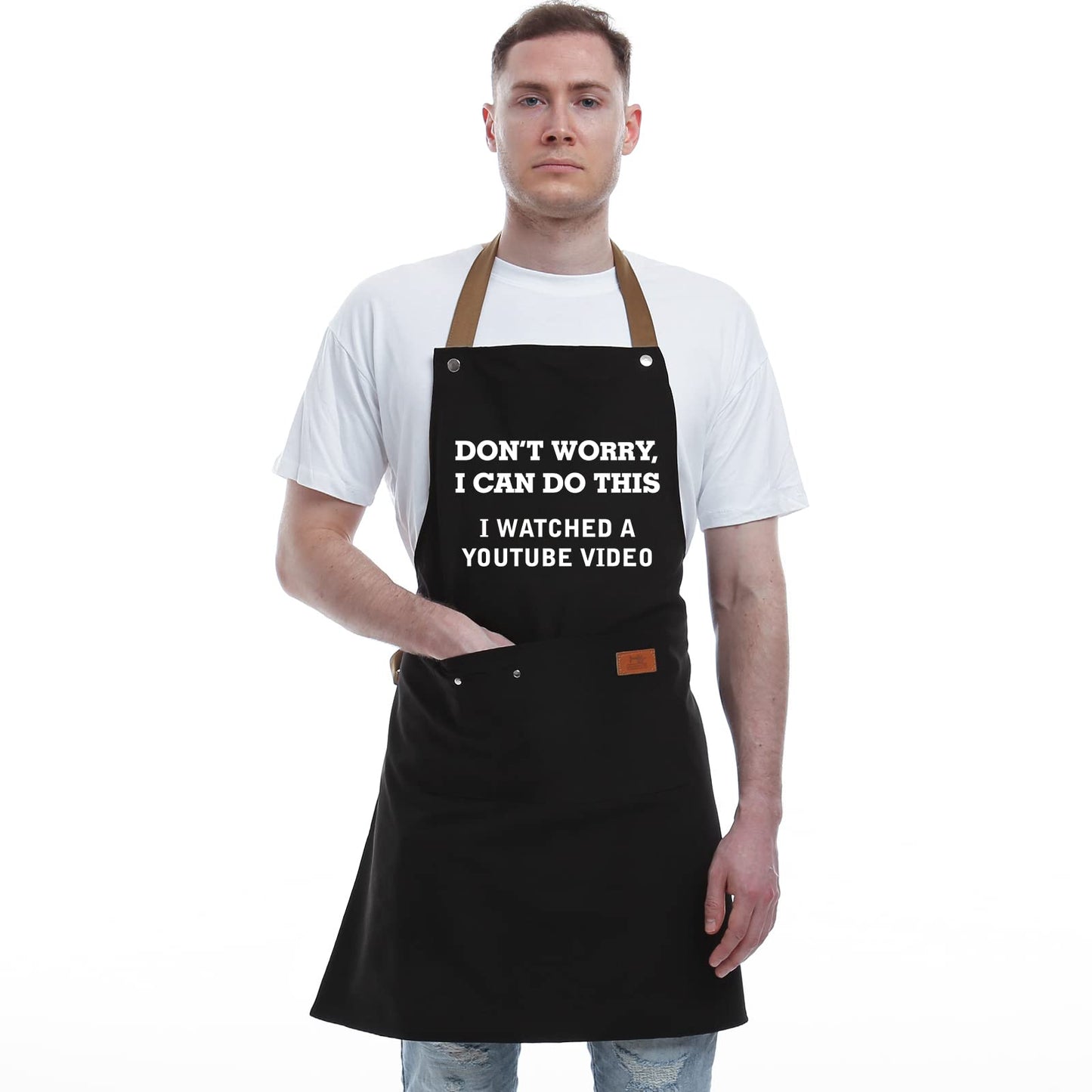 REHAVE Funny Gift for Men, Women, Dad, Anniversary, Christmas Gifts for Husband, Boyfriend, Brother, Uncle, Unique Birthday Grilling Gift, Father's Day Gifts from Daughter Son – BBQ Cooking Chef Apron
