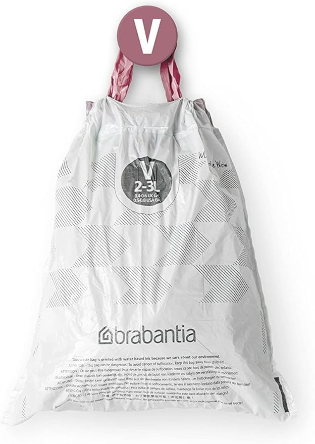 Brabantia PerfectFit Trash Bags Thick Plastic Trash Can Liners