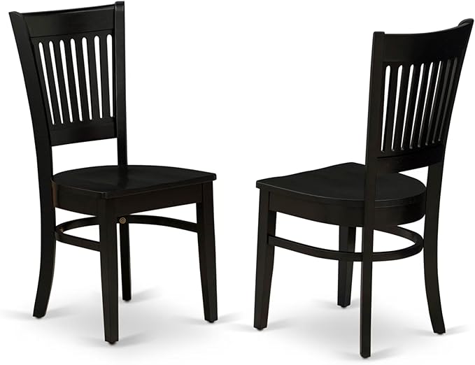 East West Furniture ANVA3-BLK-W 3 Piece Kitchen Table Set