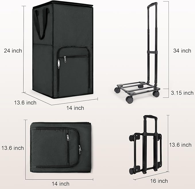 Bukere Extra Large Rolling Laundry Basket