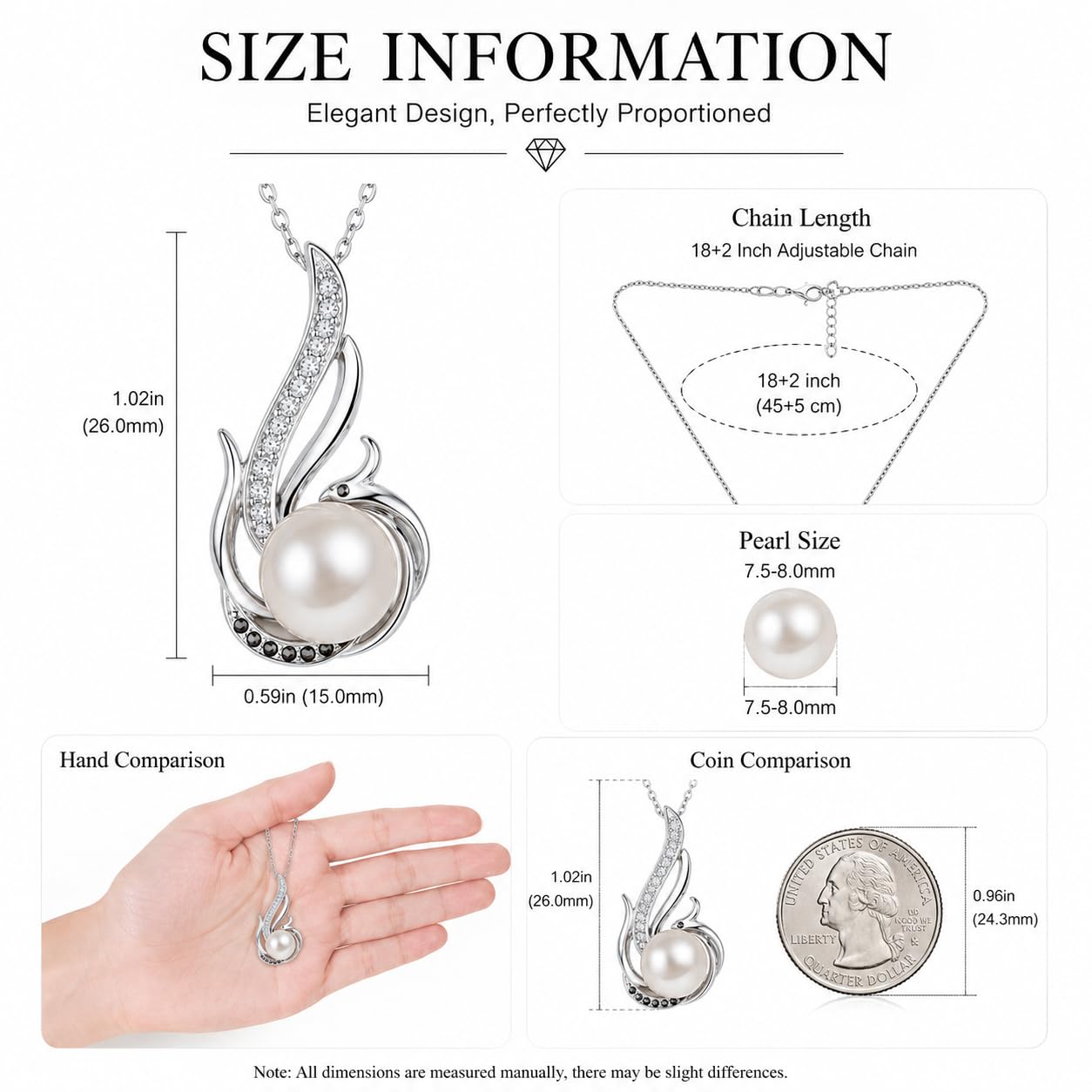 NONNYL Gifts for Wife Women Necklace Gifts for Women-Mothers Day Gift for Mom Her Wife Coules Girlfriend- Wedding Birthday Anniversary Jewelry, Christmas Day Valentine's Gift, Pearl Necklaces