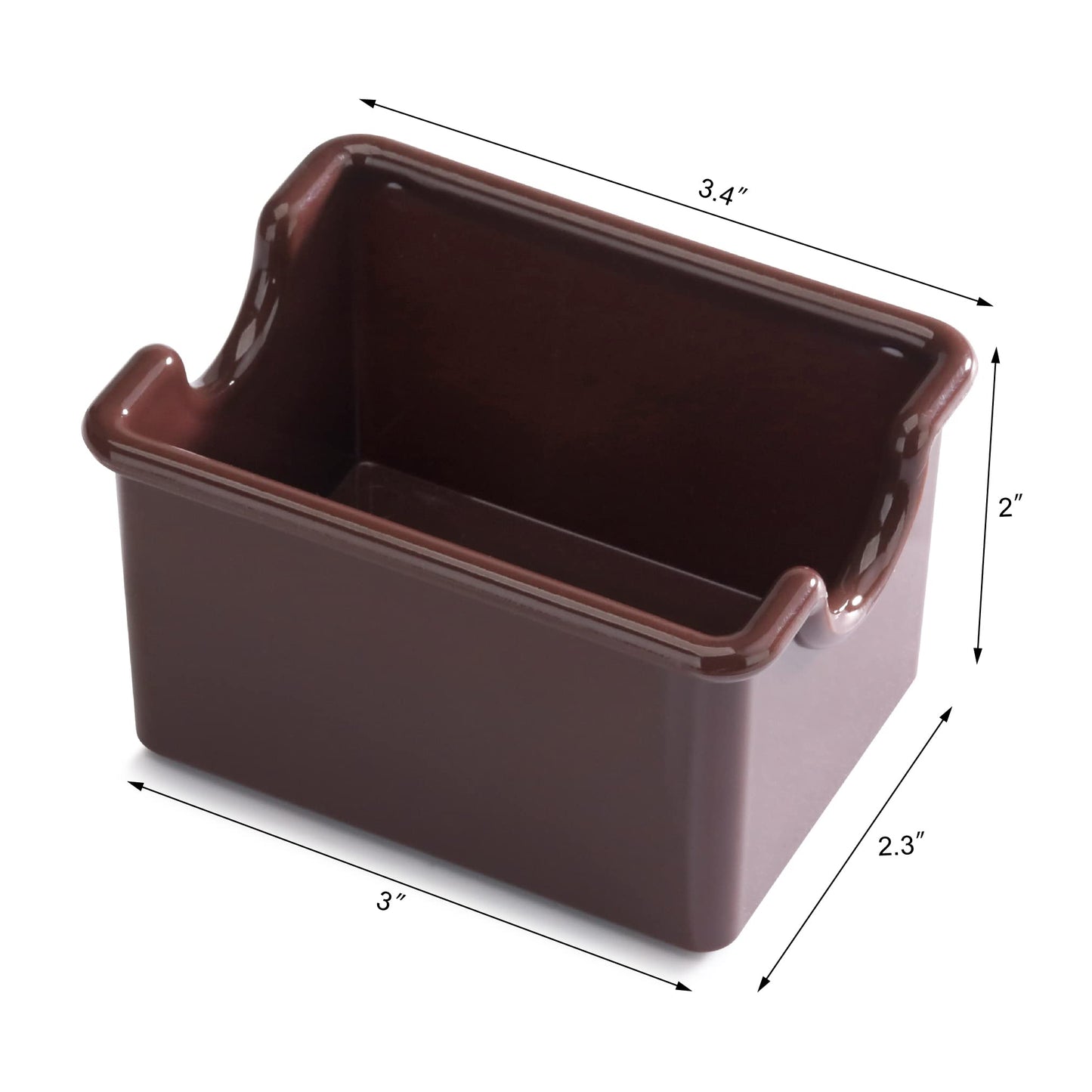 New Star Foodservice Plastic Sugar Packet Holder, Brown, Set of 12