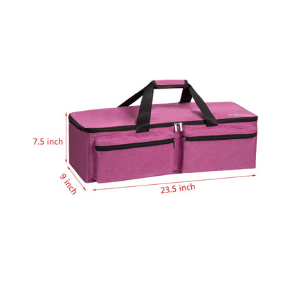 CACTIYE Carrying Bag Compatible with Cricut Explore Air and Maker, Waterproof Tote Bag Compatible with Cricut Explore Air and Supplies (Pink, 1+1)