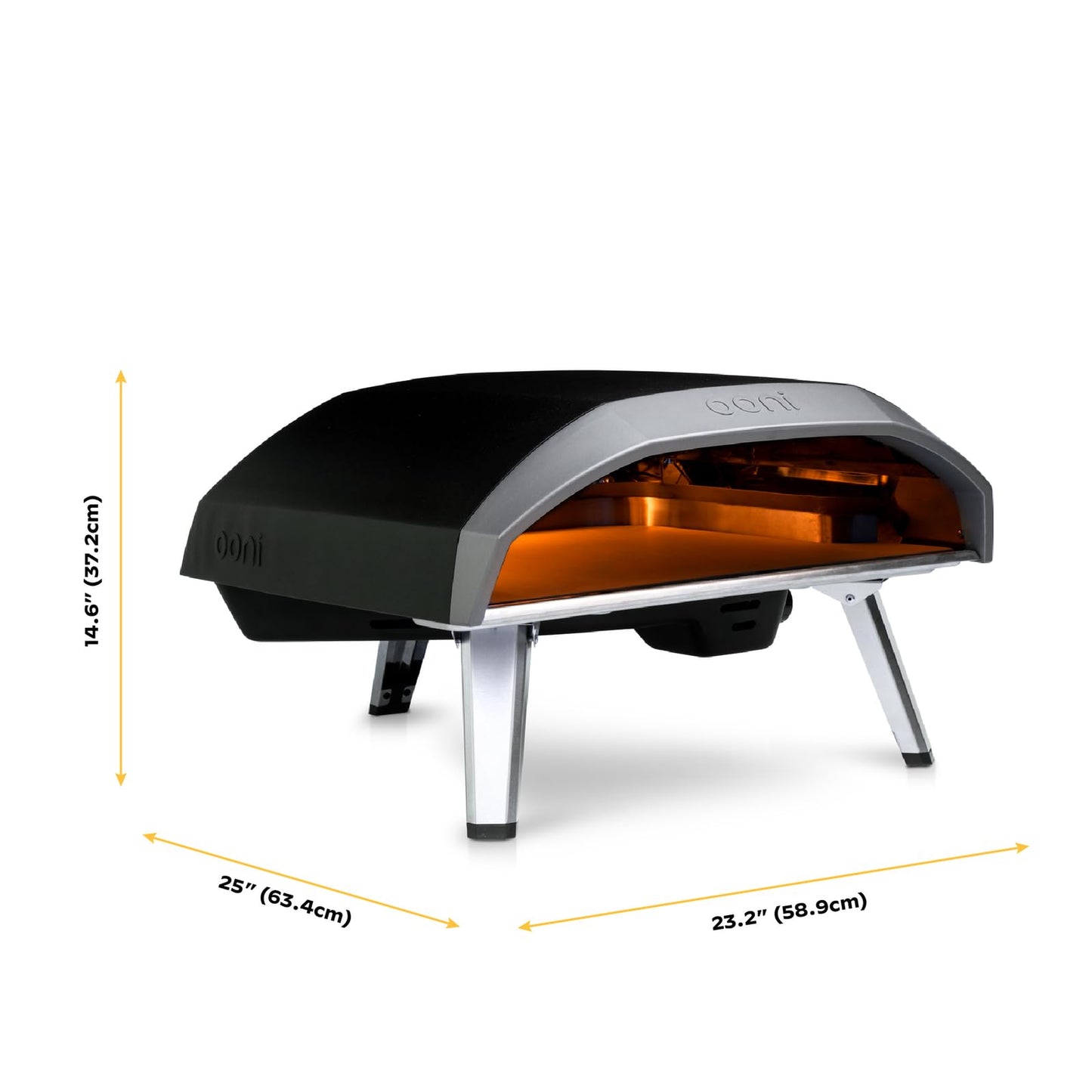 Ooni Koda 16 Gas Pizza Oven – 37 mbar Outdoor Portable Propane Gas Pizza Oven - 16 Inch Authentic Stone Baked Pizzas in 60 Seconds