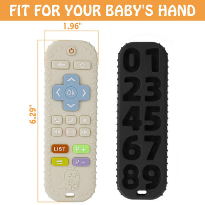 Teething Toys(2 Pack), Tinabless Baby Teether Toy Chew Toy for Babies 3-24 Months TV Remote Control Shape Teething Relief Baby Toys for Infants