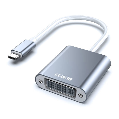 BENFEI USB C to DVI Adapter, Type-C to DVI Adapter [Thunderbolt 3 Compatible] for MacBook Pro 2018/2017, MacBook Air/iPad Pro 2018, Samsung Galaxy S10/S9, Surface Book 2 and More - Grey