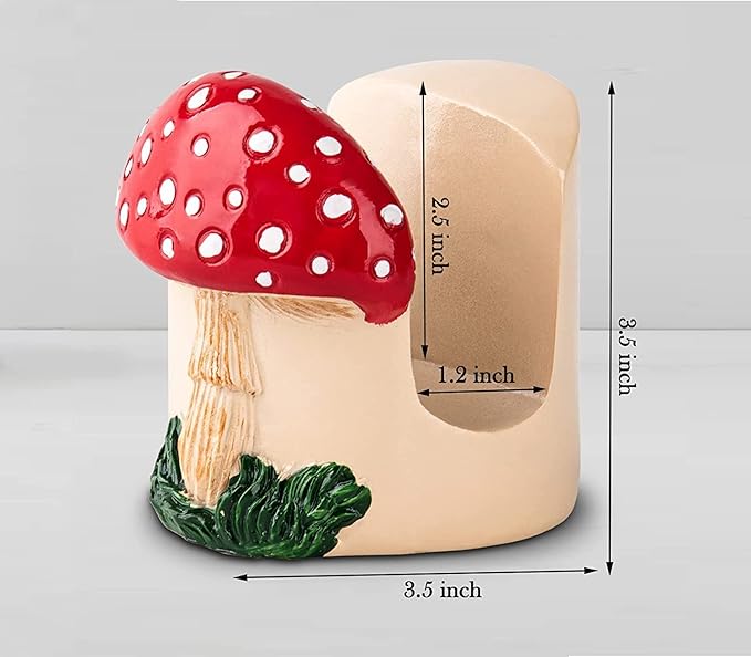 Mushroom Kitchen Sponge Holder Red Ceramic Sponge Holder