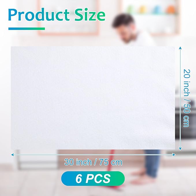 Newwiee 6 Pcs Extra Large Microfiber Cleaning Cloth 30" x 20" Washable Reusable