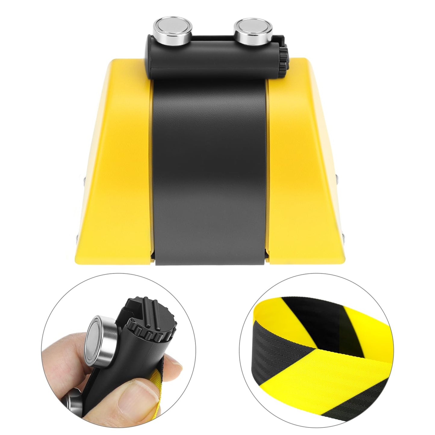 QWORK Magnetic Wall Mount Retractable Belt Barrier - Crowd Control and Safety Solution for Indoor and Outdoor Use