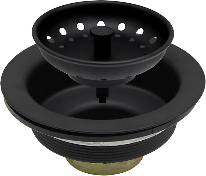 ZM Kitchen Black Sink Stainless Steel Basket Strainer