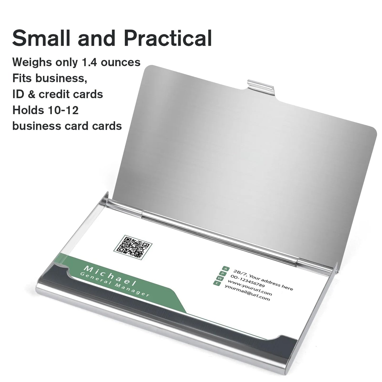 Retro bee pattern Business card holder - metal ultra-thin business card box, men's and women's pocket business card holder, can store credit cards, gift cards, etc