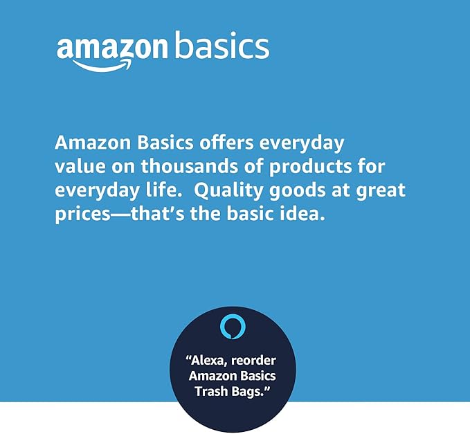 Amazon Basics Lawn & Leaf Drawstring Trash Bags, 39 Gallon