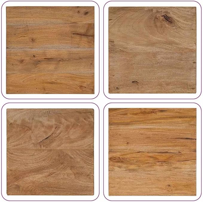 Coffee Table Brown Mixed Recycled Wood Small Rustic Living Room Table Durable