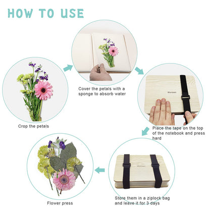 Worown Professional Flower Press Kit, 6 x 8 inch 6 Layer Nature Press Kit Including Instructions