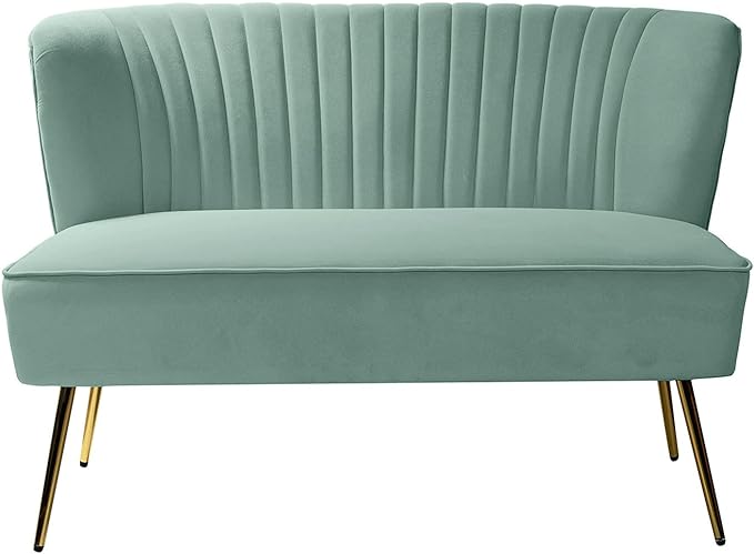 HULALA HOME 3 Piece Velvet Living Room Furniture Set, Modern Comfy Upholstered