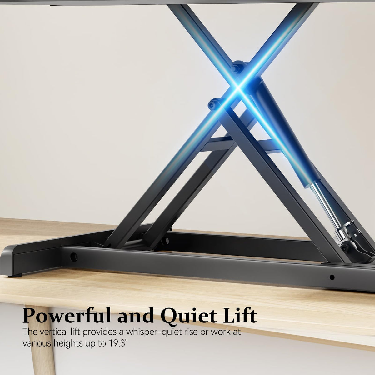 JYLH JOYSEEKER 42 inch Standing Desk Converter, Height Adjustable Desktop Standing Desk with Keyboard Tray for Two Monitors, Sit to Stand up Desk Riser Computer Workstation for Home Office, Black