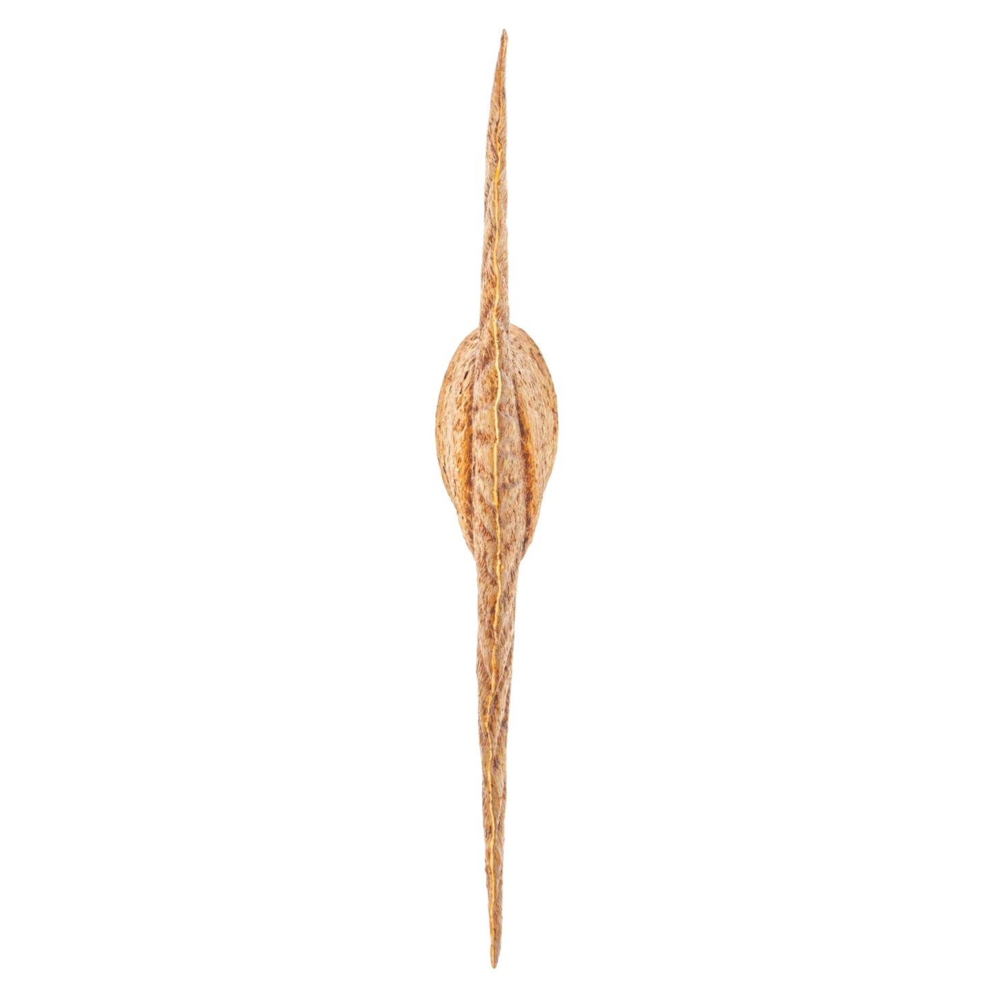 Creative Co-Op Distressed Metal Salmon Tail Accent Decor, Gold