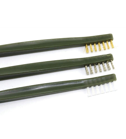 RuiLing 6-Pack Double-Ended Cleaning Brushes (2 Stainless Steel + 2 Brass + 2 Nylon)