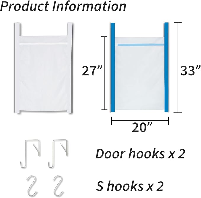 Over Door Large Mesh Laundry Hamper Bag