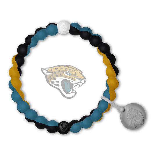 Lokai Silicone Beaded Bracelet for Men & Women, NFL Football Collection - Jacksonville Jaguars, Medium - Silicone Jewelry Fashion Bracelet Slides-On for Comfortable Fit