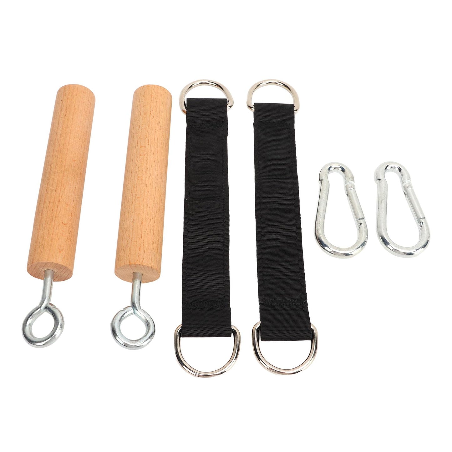 Yuecoom Wooden Pull Up Climbing Hold Grips, 1 Pair Hand Grips Strengthener Exerciser Training Tools for Grip Strength, Kettlebells, Workout