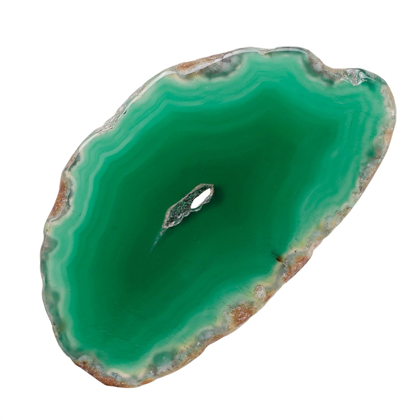 dssmboom Set of 10 Natural Agate Slices Stone for Home Decoration Place Cards, Irregular Geode Agate Stone for Jewelry Making, Green