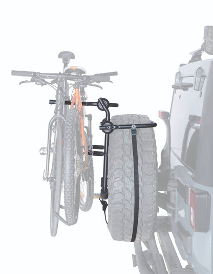 Rhino-Rack Spare Tire Bike Rack, 2 Bike Carrier, Holds Many Types of Bikes, Black (RBC025)