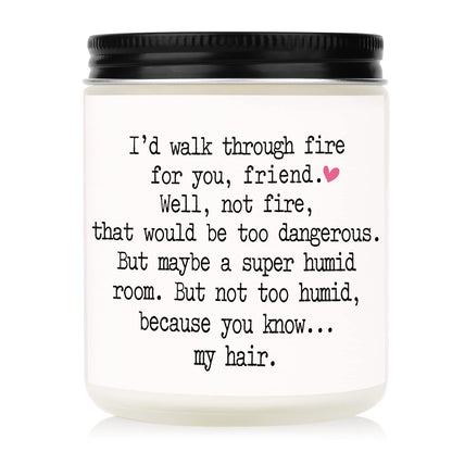 Niyewsor Best Friend Birthday Gifts for Women, Funny Scented Candles for Women, Mothers Day Gifts for Friend, Friendship Gift for Friends Female, Bestie, Soul Sister, BFF, Handmade, 7oz