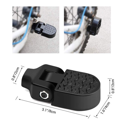 TOBWOLF 1 Pair Mini Bike Rear Pedals, 3.1x1.6 in / 8x4cm Aluminium Alloy Folding Bike Pegs, Non-Slip Bicycle Footrests, Foot Plates Pedals for Folding Mountain Bike, Foldable Bicycle