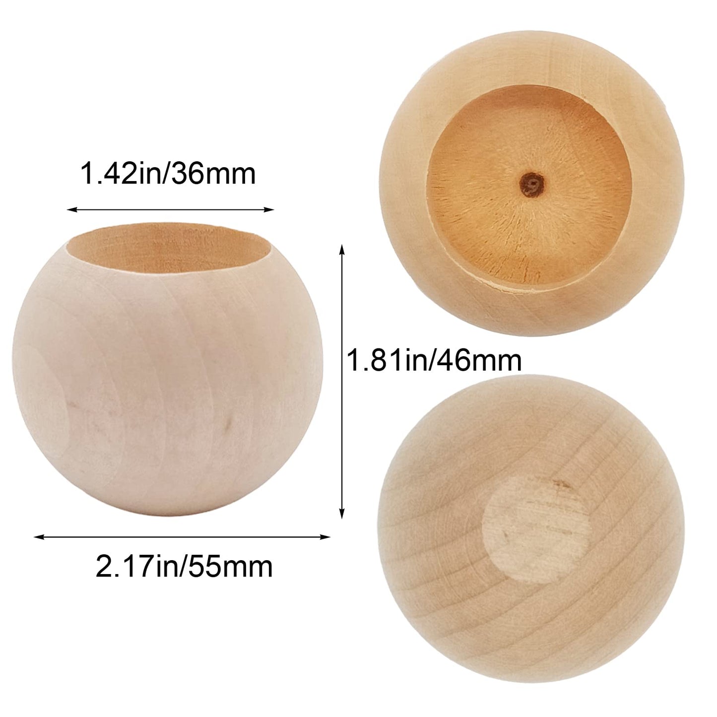 3 pcs Wood Air Plant Holder Air Plant Pots Air Plants Display Containers Table Centerpiece Succulent plants Pot for Home Office Tabletop Decor