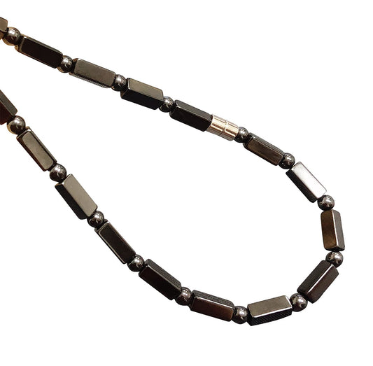 Hematite Magnetic Therapy Necklace, Natural Healing Stone Protection Stone Jewelr Unisex