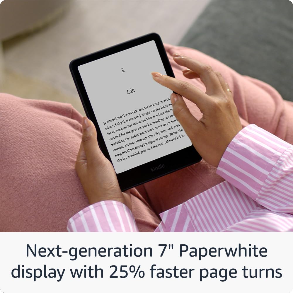 Amazon Kindle Paperwhite (16 GB) – Our fastest Kindle ever, with new 7" glare-free display and weeks of battery life – Without Ads - Black