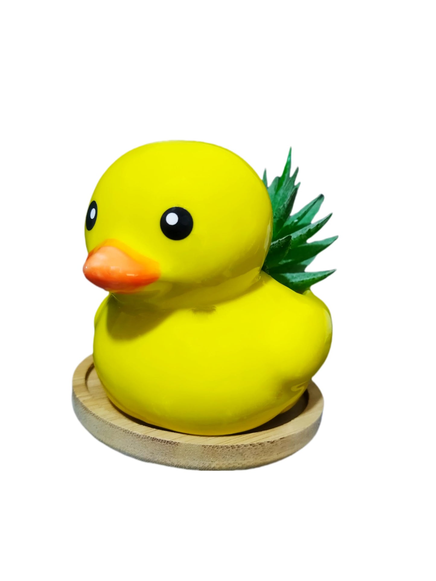 SJBAG Cute Indoor Cartoon Animal Duck Shaped Ceramic Succulent Cactus Flower Plant Pots Planter with Drainage Hole - Plant Not Included (Small)