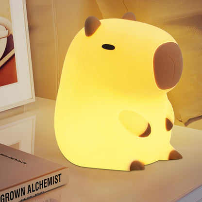 YuanDian Capybara Night Light - Adorable Gift for Women, Teen Girls, and Babies. Decorate Kids' Bedroom with Cute Silicone Capybara Nightlights - for Children and Toddlers