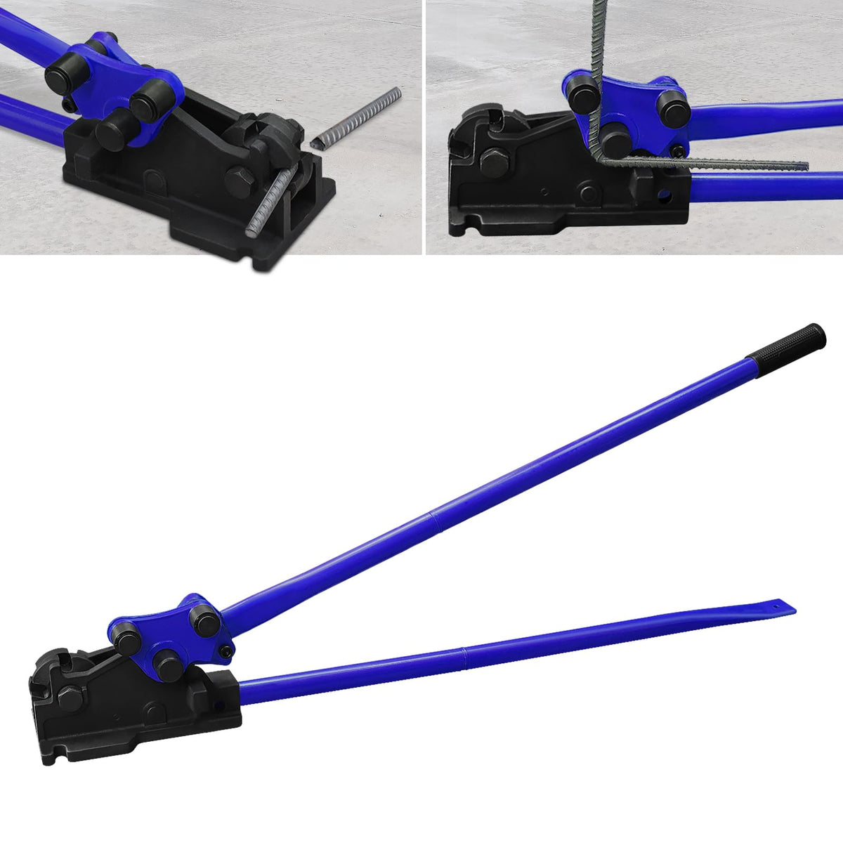 LOSCHEN Manual Rebar Cutter and Bender,for Construction Site and Home-use,Removable Rebar Shears, Rebar Bending Machine, Bending and Cutting Rebar up to 5/8 Inch (Blue)