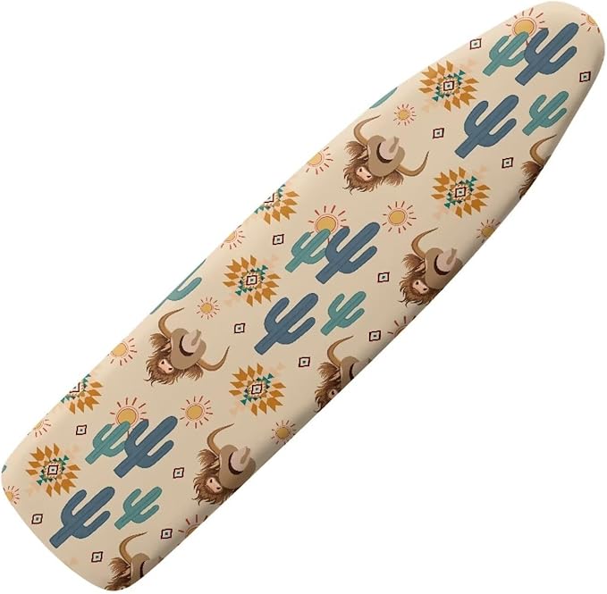 Sprowallow Cactus Cow Ironing Board Cover Stain Resistant Standard Size 15x54