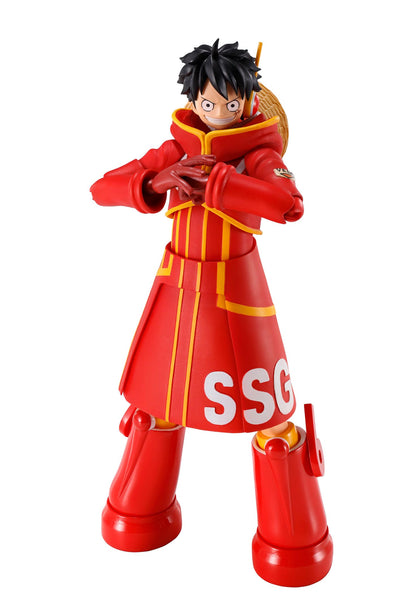 TAMASHII NATIONS S.H. Figuarts One Piece Monkey D. Luffy - Miraishima Egg Head - Approx. 5.9 inches (150 mm), PVC & ABS Pre-Painted Action Figure