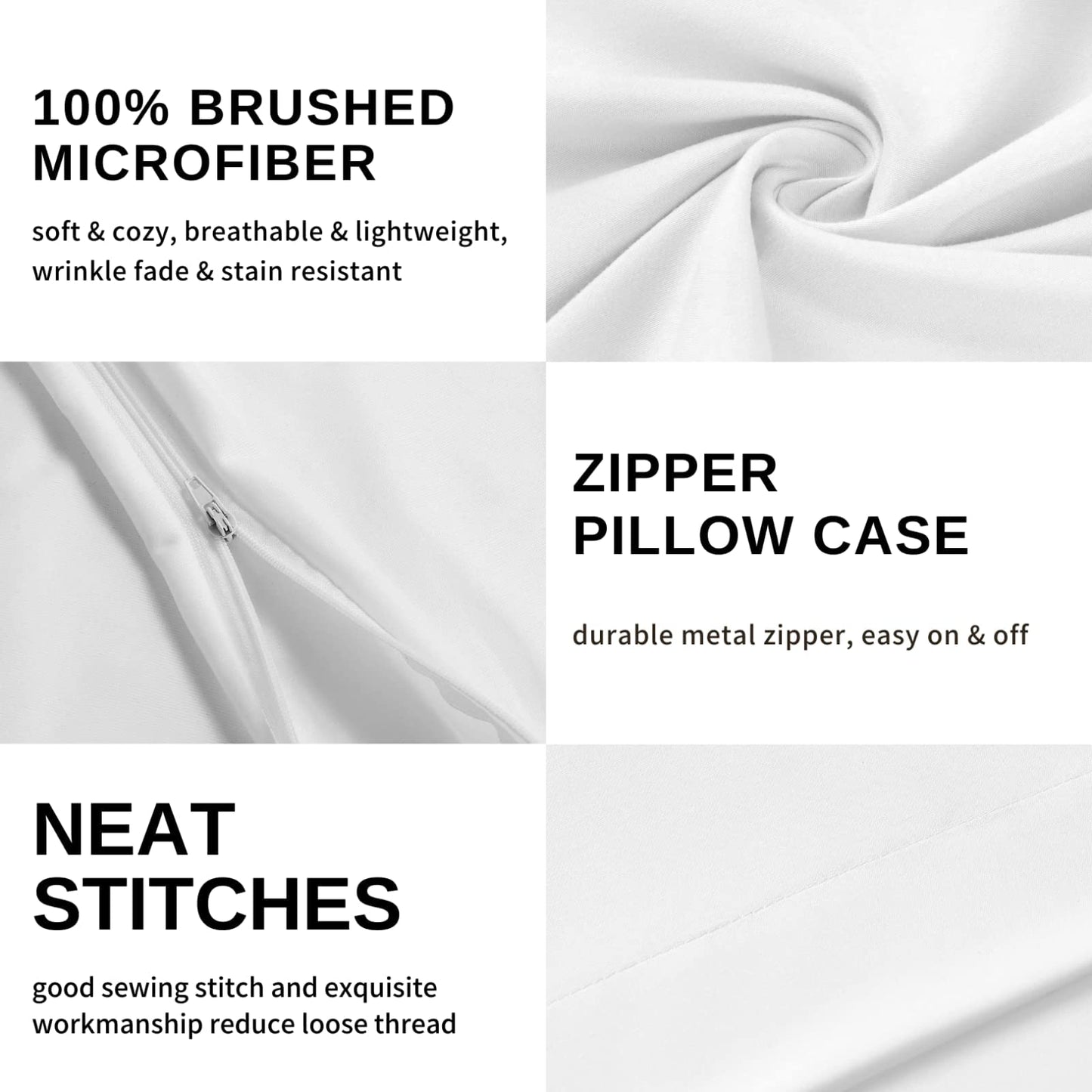 King Size Sheets Set - Funny Skeleton Bed Sheets, Black and White Bedding Sheets & Pillowcases, Soft Microfiber & Deep Pocket & Wrinkle Free Sheet Set, 1 Fitted Sheet, 1 Flat Sheet, 2 Pillow Cases
