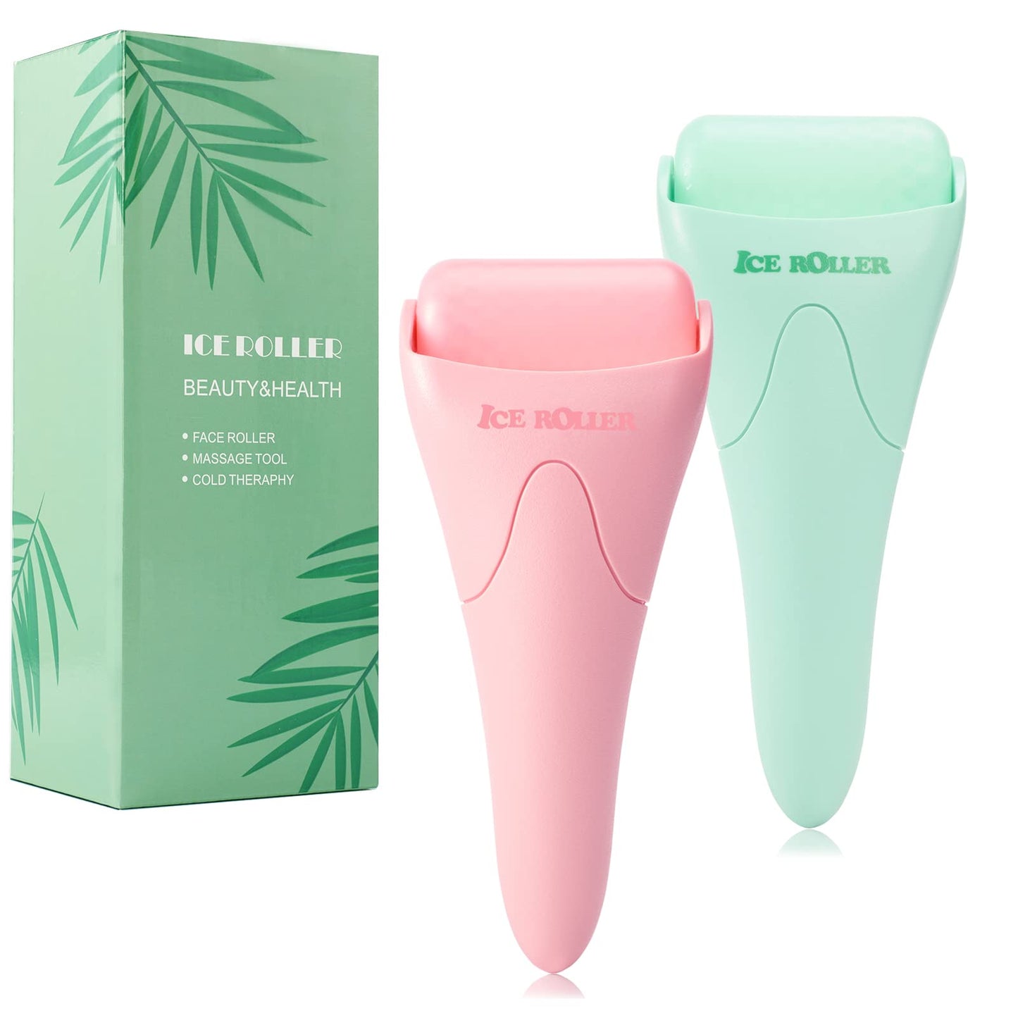 Ice Roller for Face and Body Massage, Facial Roller Skin Care Tool for Reduce Wrinkles and Puffiness, Migraine Pain Relief and Skin Tighten, Cold Therapy for Cooling and Calming(Green)
