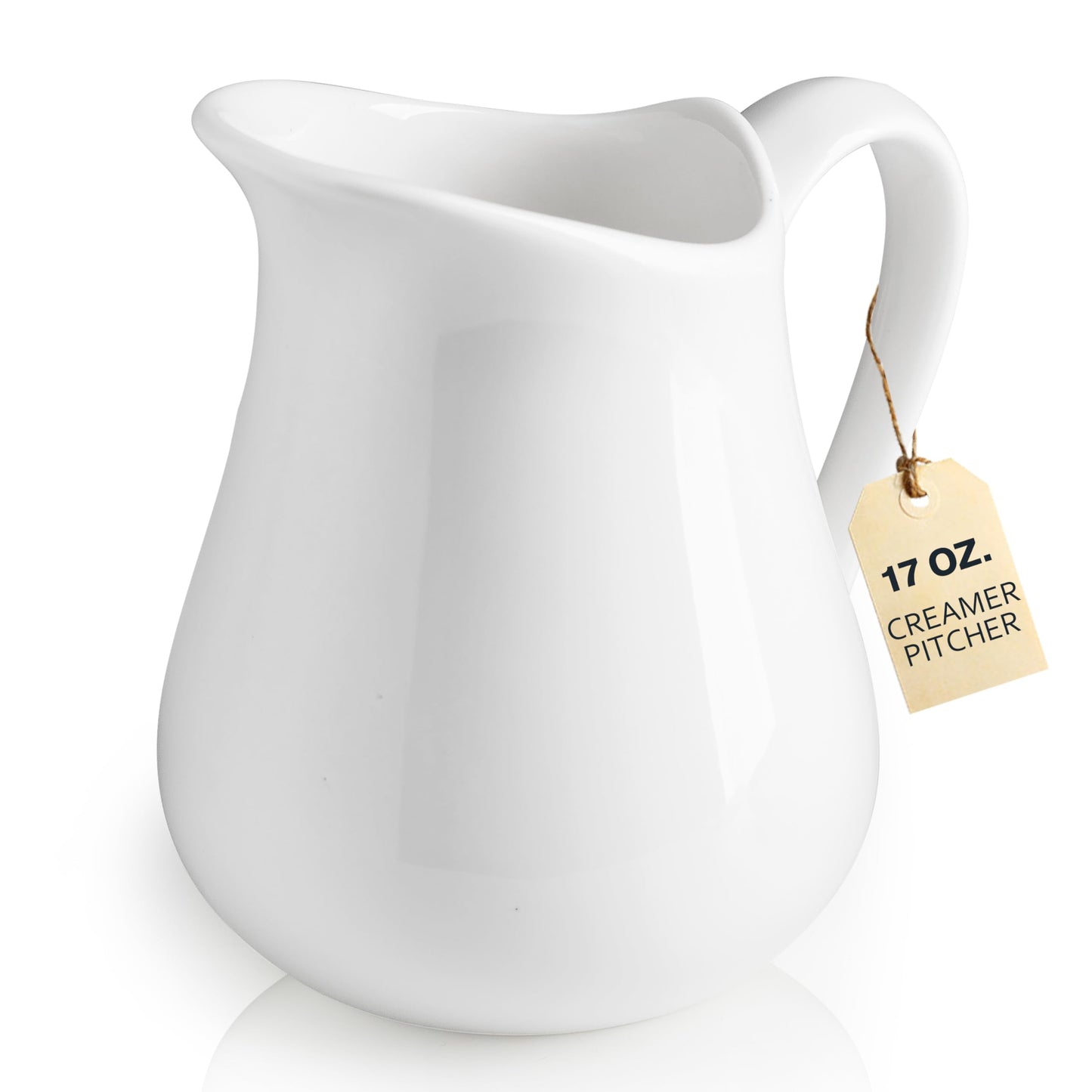 LYEOBOH Creamer 17 OZ Creamer Pitcher Ceramics Creamer with Handle and 17 OZ Sugar Jar Black Sugar Bowl with Lid and Spoon for Home Kitchen Microwave & Freezer Safe