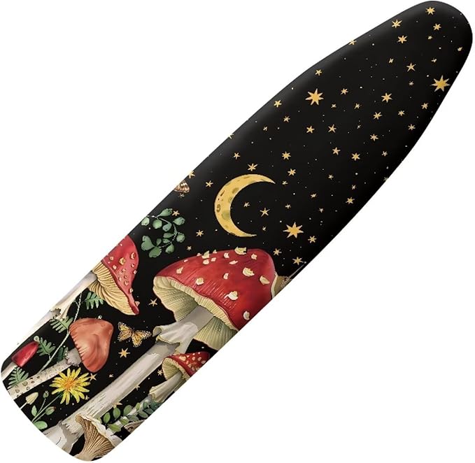 Moon Mushrooms Ironing Board Cover and Pad Non-Slip Ironing Board Protective