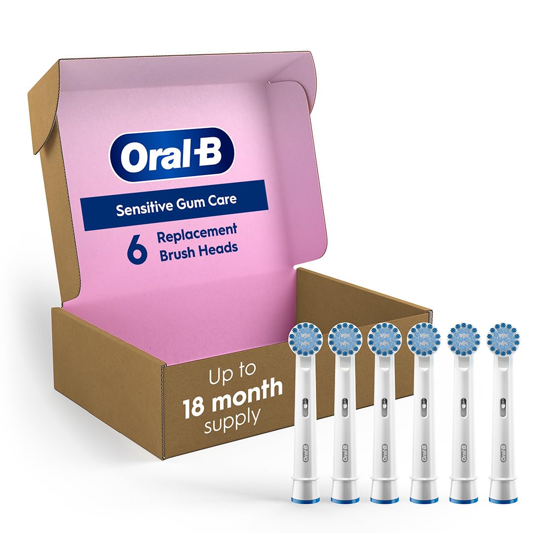 Oral-B Sensitive Gum Care Electric Toothbrush Replacement Brush Heads, 8 Count