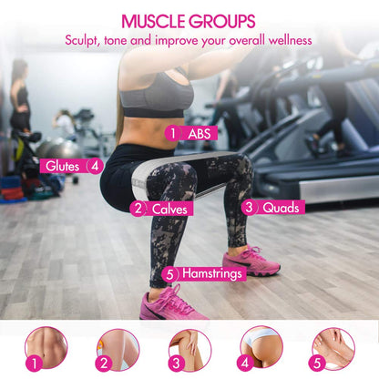 Resistance Bands, Fabric Workout Bands for Women & Men, Cloth Booty Resistance Loop Bands, Thick Squat Bands for Butt/Legs/Thigh/Hip/Glute Excersing